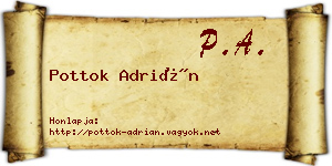 Pottok Adrián névjegykártya